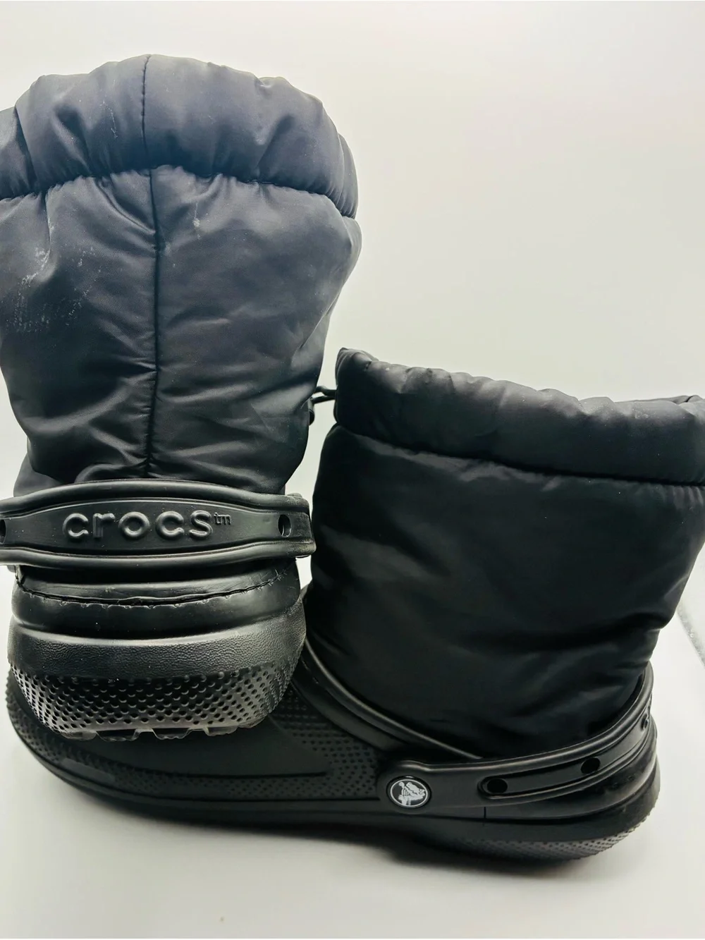 CROCS Classic Lined Neo Puff Black Bootie Boots Women's Size 8 Mens 6